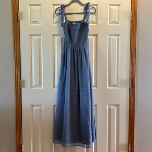 If By Sea Blue Bow Tie Strap Dress